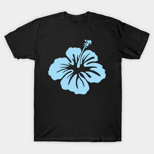 White light blue hibiscus tropical coconut girl aesthetic iPhone case T-Shirt by blomastudios